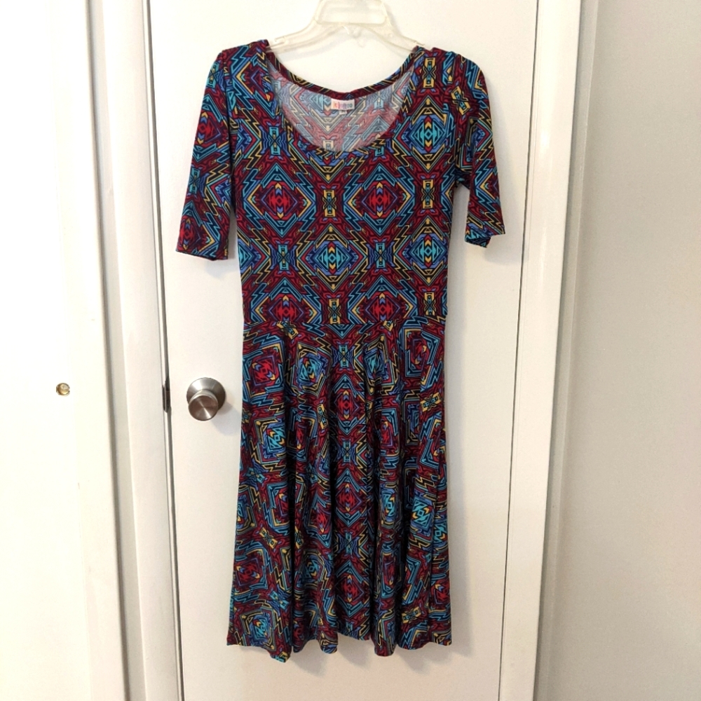 LuLaRoe Nicole Dress Medium Southwest Style